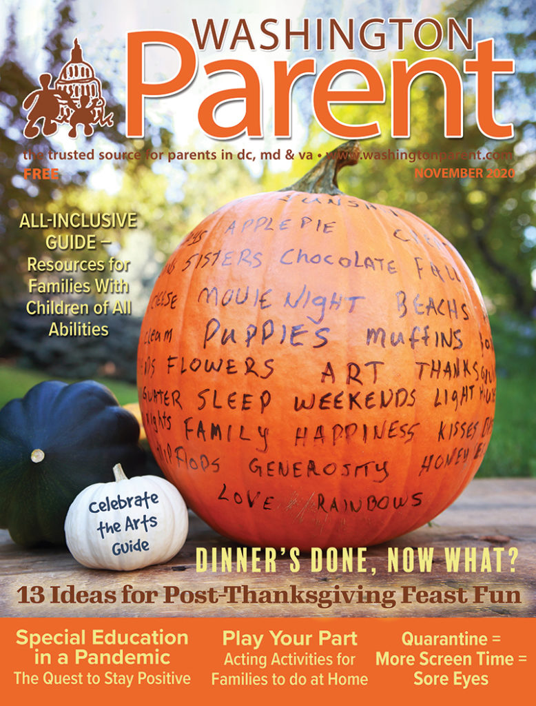 Washington Parent's November issue cover