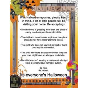 Halloween flyer for Autism