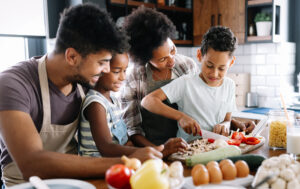 “The idea is to make it fun and playful,” said Silver. “As you’re cooking, say, ‘We need to add two eggs. Oh wait, we’re doubling the recipe, so we need two more eggs. How many is that all together?’”