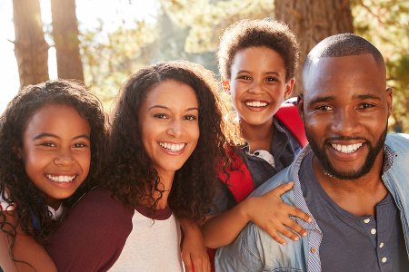 Ashburn adventures: 10 fun things to do in Ashburn Portrait Of Family On Hiking Adventure Through Woods