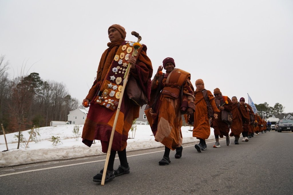 Buddhist monks arrive in DC on Feb. 10-11 after a 2,300-mile Walk for Peace, offering families a moment to explore compassion and community.