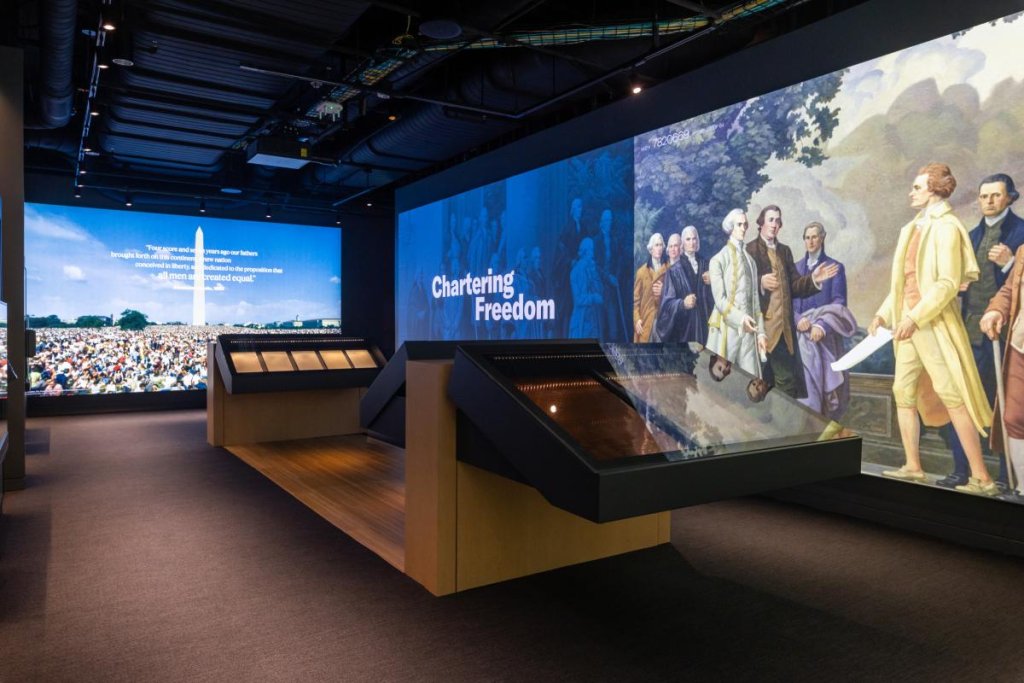 The Introductory Gallery in The American Story at the National Archives Museum in Washington, DC