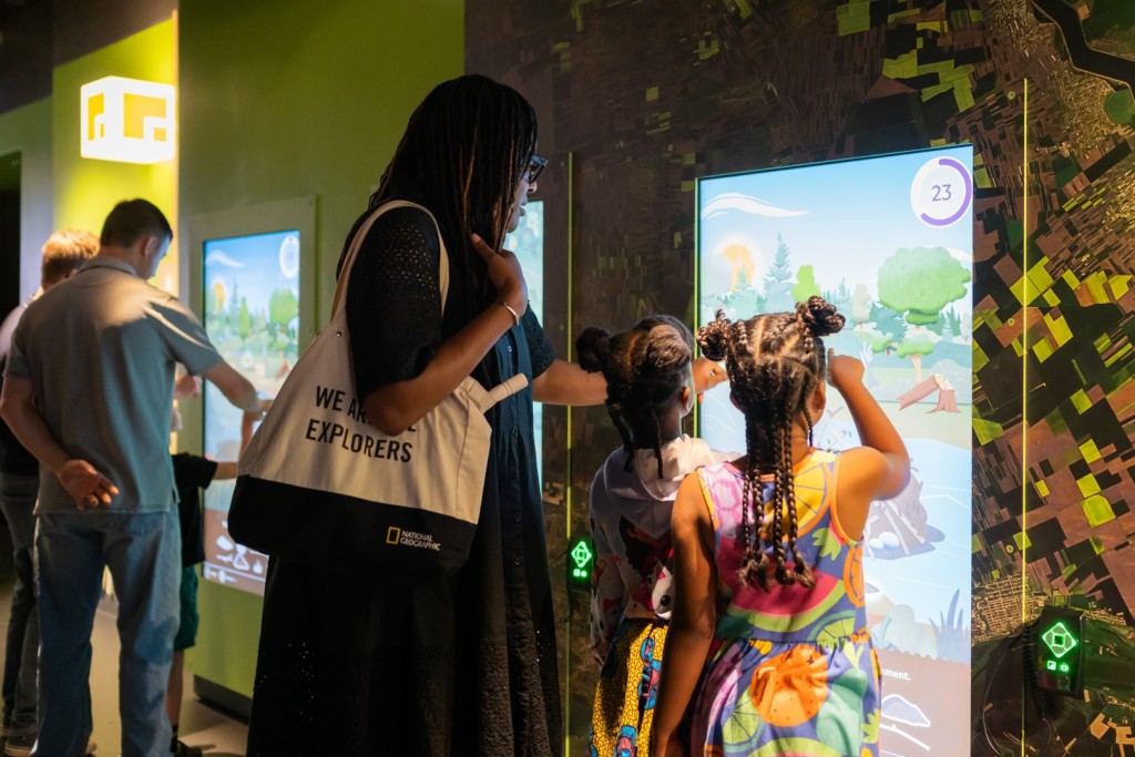 Interactive exhibits at the National Geographic Museum of Exploration