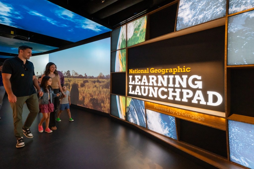 Family visiting the National Geographic Museum of Exploration